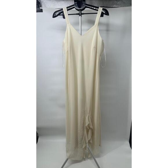 Adelyn Rae Dresses & Skirts - R&M Richards Cream Dress Beaded Bridal Sleeveless Size 16W 90s Y2K